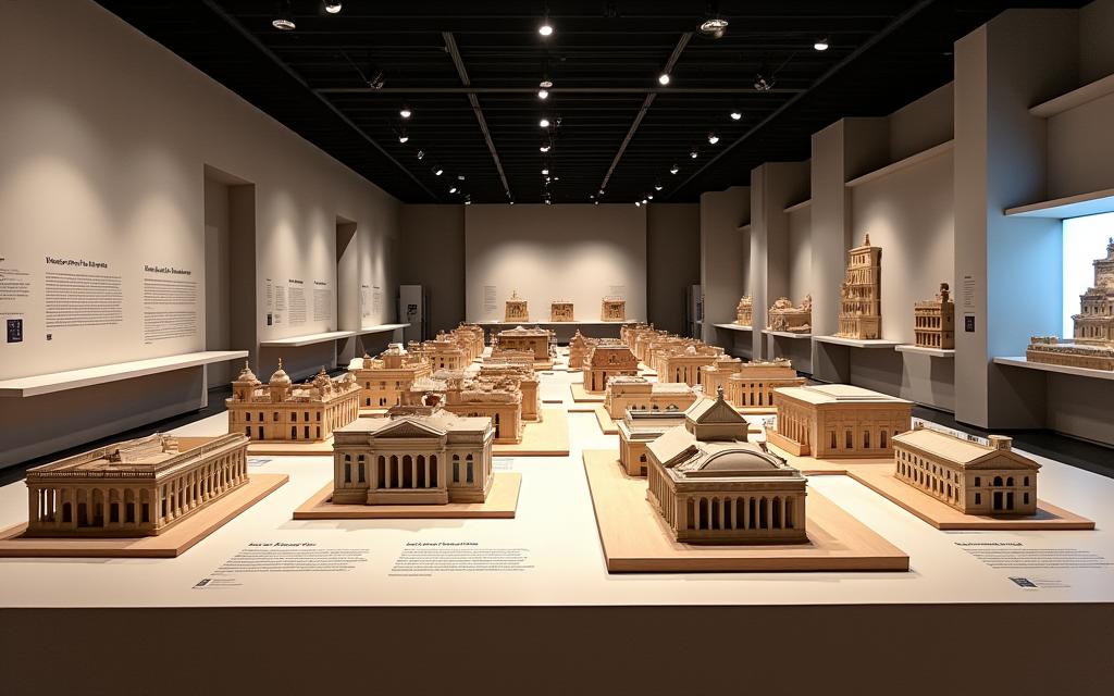 Modelos arquitectónicos para exhibición en museos
